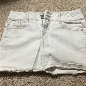 Mudd white jean skirt